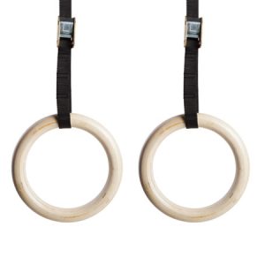 Anillas madera y cintas Crossfit