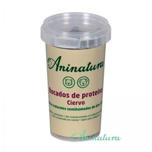 Aninatura Premios Bocados de proteína de Ciervo – Talla : 150g