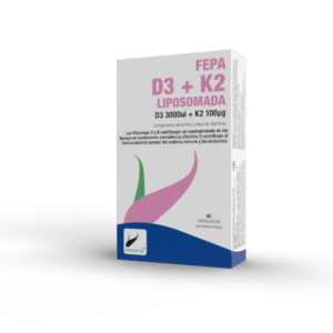 Fepa-Vitamina D3 + K2 Liposomado de 40 cápsulas, Fepadiet