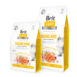 Brit Care Cat Haircare Healthy Shinny Coat para gatos adultos con salmón