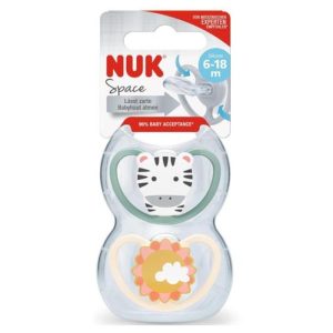 Nuk Chupete Silicona 6-18 meses Cebra y Sol