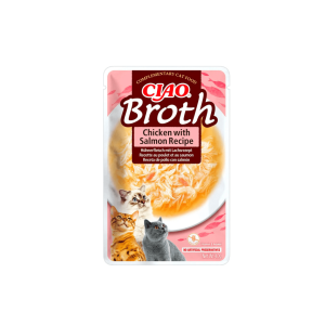 Churu Broth Pollo Con Salmón Para Gatos Pack Ahorro 12 Sobres