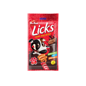 Dr Zoo Licks Snack Líquido De Ciervo Para Perros Pack Ahorro 12x4x15 Gr