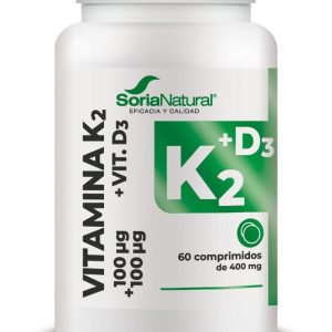 Vitamina K2 + D3 liberación sostenida 60comp, Soria Natural