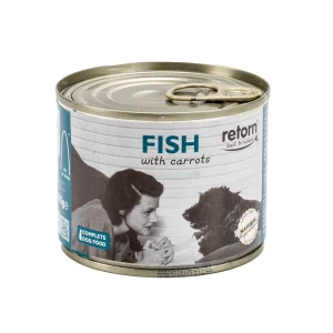 Retorn – Lata para perro de pescado con zanahorias 185Gr