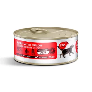 Fresh pate de ternera con melón para gatos