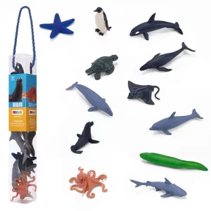 Tubo animales mini vida marina 12 piezas – Mojo
