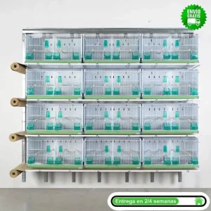 8 jaulas 64x30x34h  (2 columnas y 4 filas)