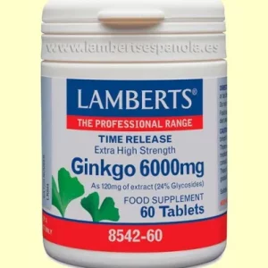 Ginkgo Biloba 6.000 mg 60comp, Lamberts